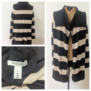 White House Black Market Charcoal and Beige Jacket
